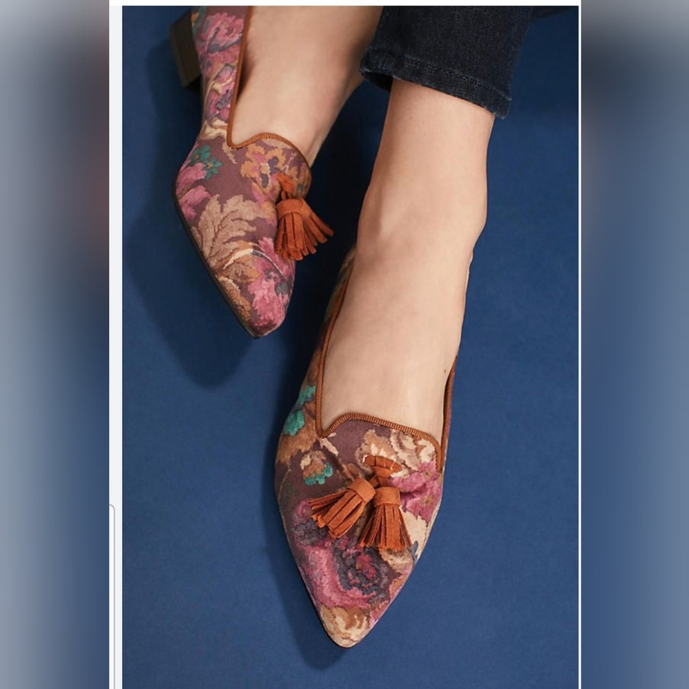 Anthropologie Bissou Ballerinas Tasseled flats